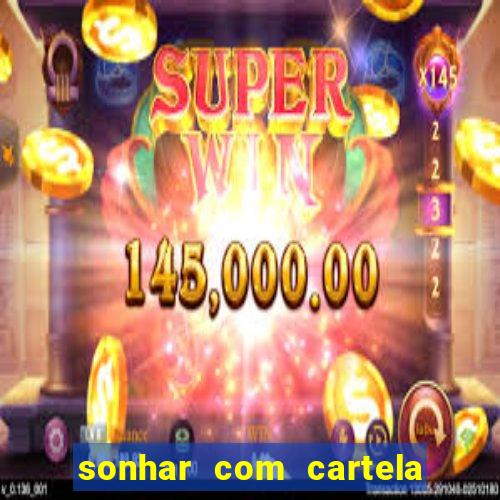 sonhar com cartela de bingo